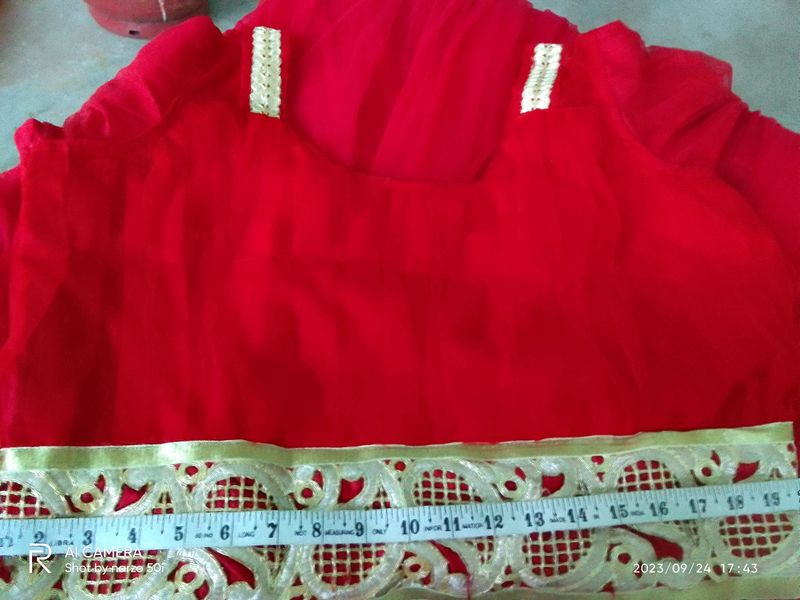 Full Flair Red Princess Gown