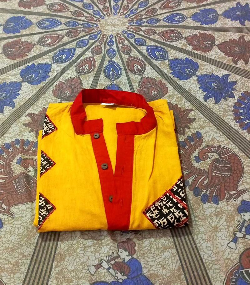 Stylish Men's Yellow Kurta