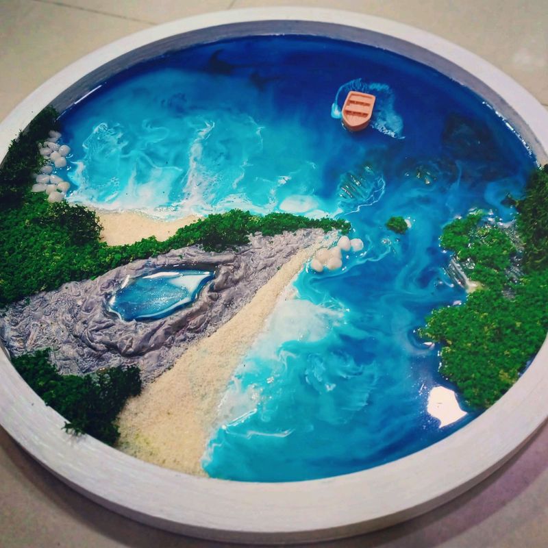 An ocean art for wall decor or table. Creative res