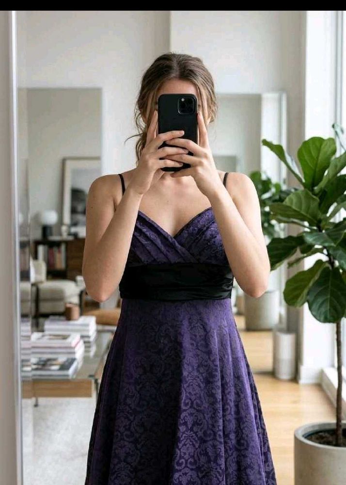 Elegant Purple Party Dress
