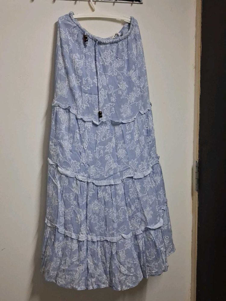 Boho Tiered Floral Maxi Skirt