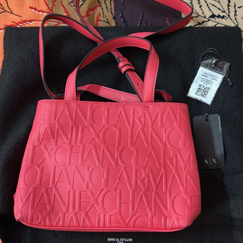 Armani Exchange Embossed Tote Bag