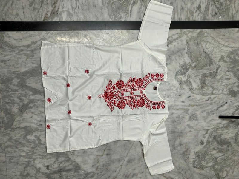 Chikankari Short Kurti