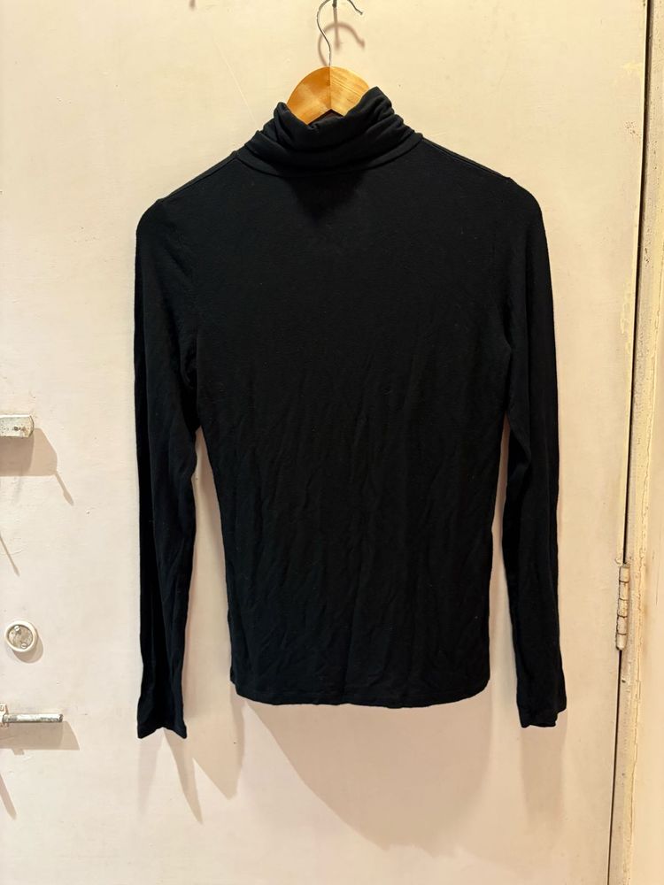 Classic Black Turtleneck Top