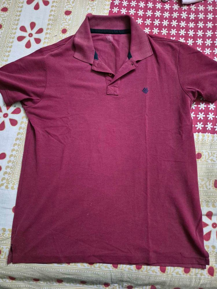 Men's Maroon Polo T-Shirt