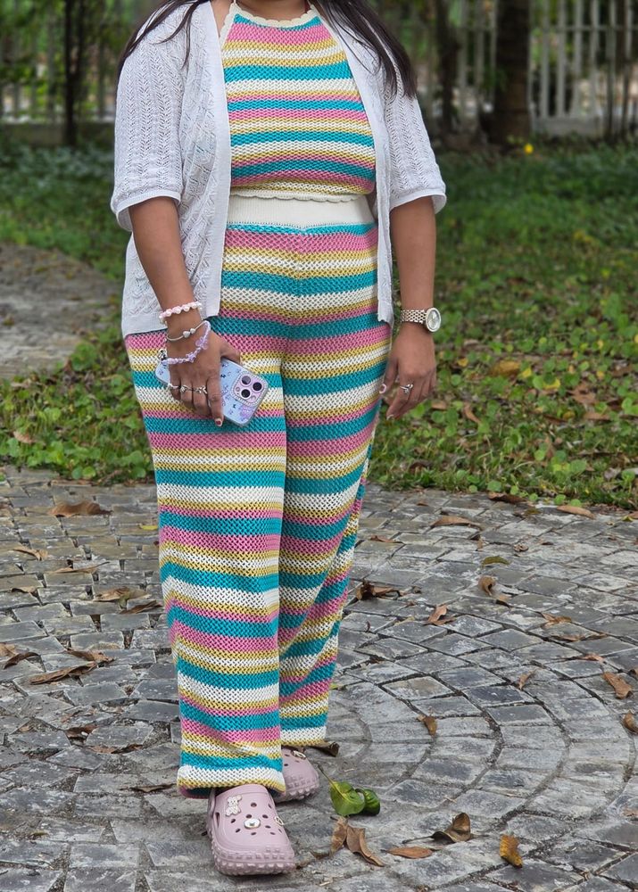 Colorful Striped Knit Co-ord Set
