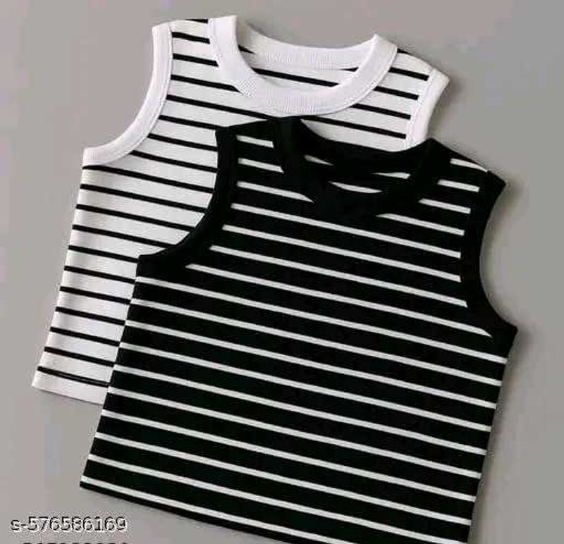 Striped Sleeveless Tops - Pack of 2