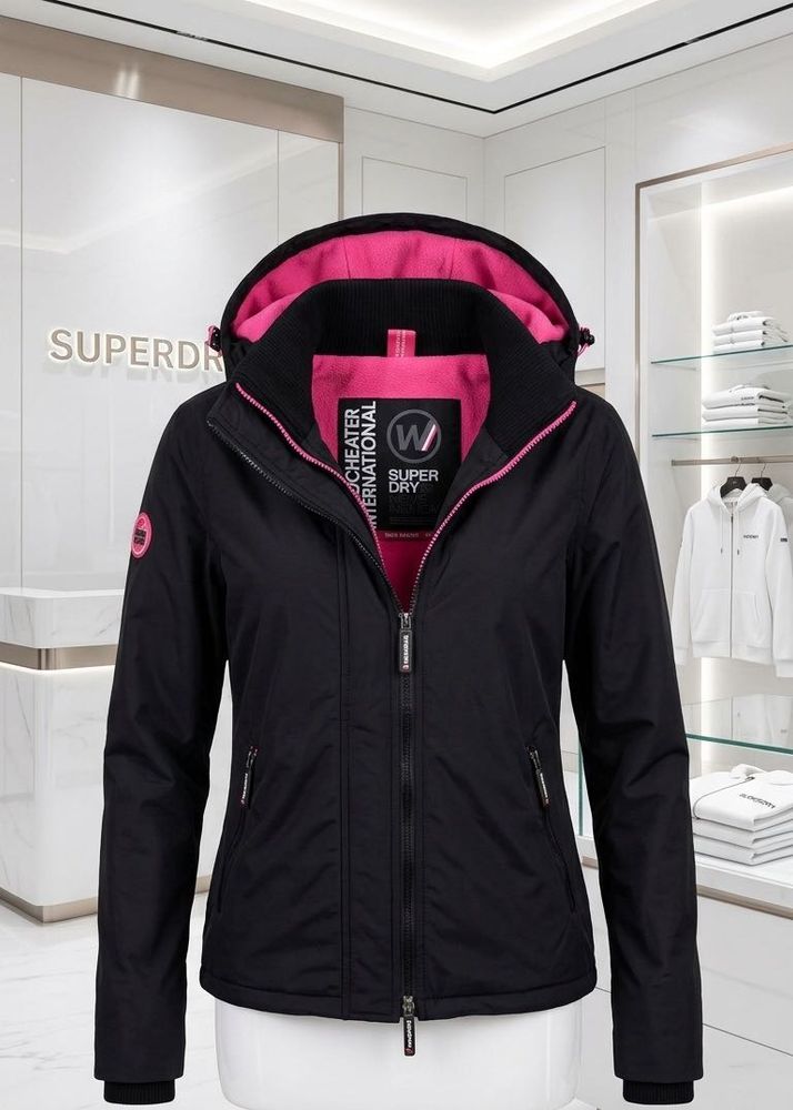Superdry Black Hooded Jacket