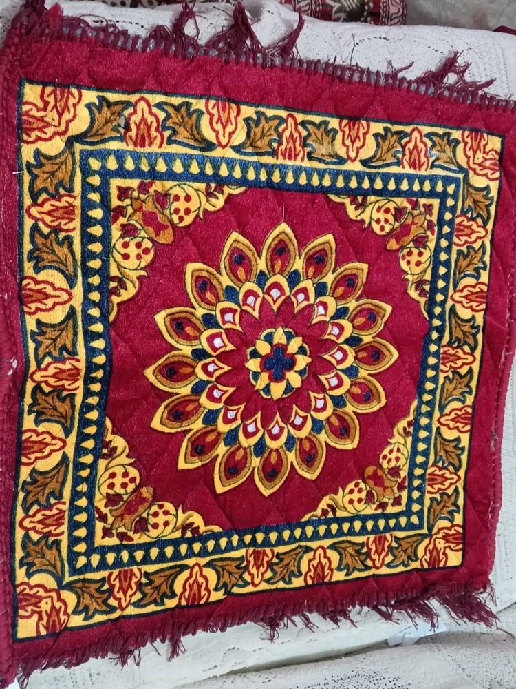 square carpet- Red &amp; Floral