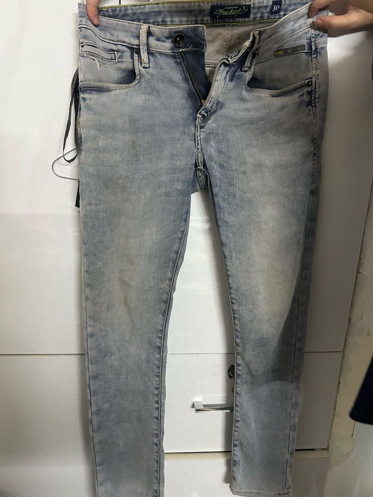 Men's Acid Wash Slim Fit Jeans