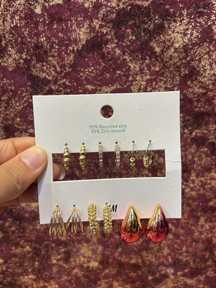 Set of 6 assorted earrings