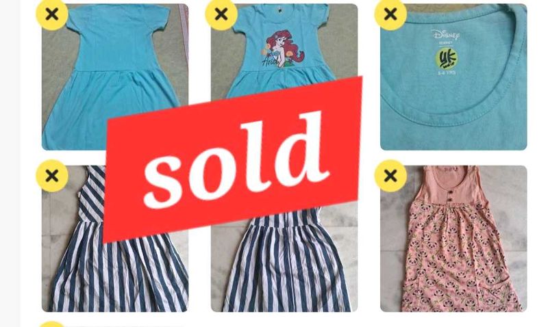 3 frocks for Little doll