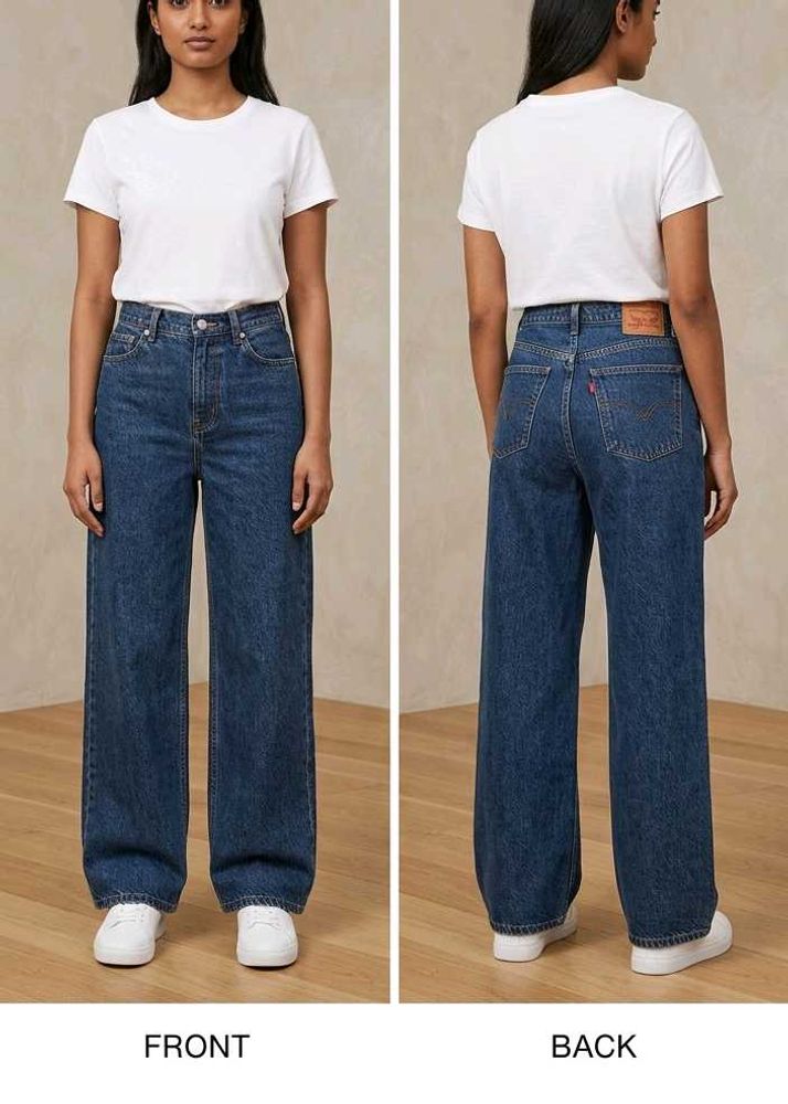 Levi's Preloved  Wide-Leg Denim Jeans