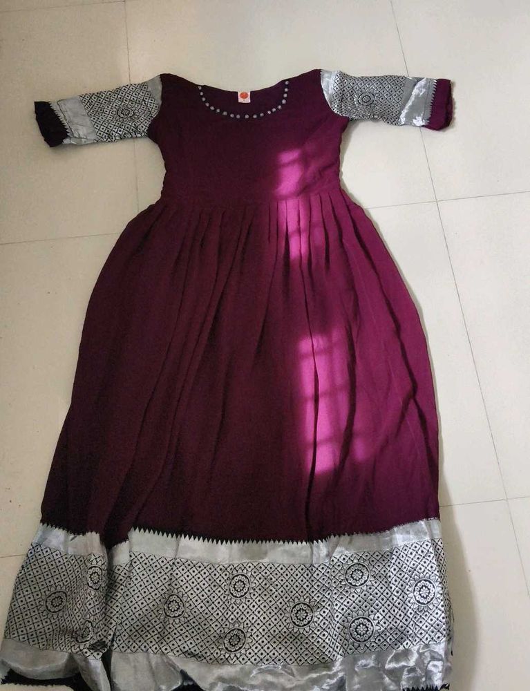 Elegant Maroon Ethnic Gown