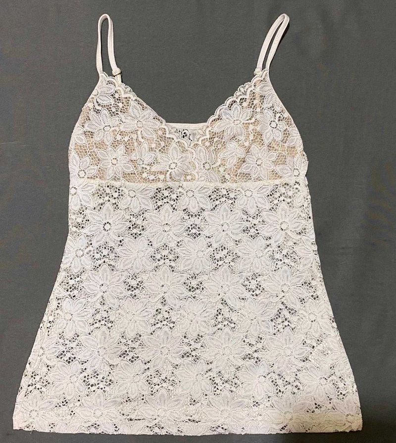 Delicate White Lace Camisole