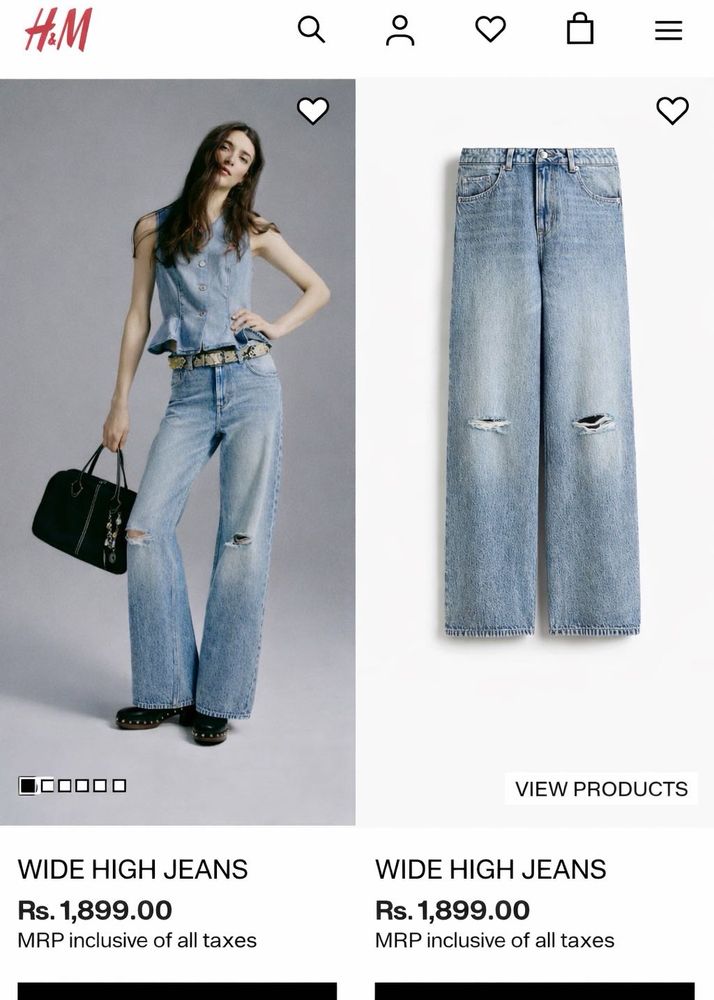 H&amp;M straight high jeans