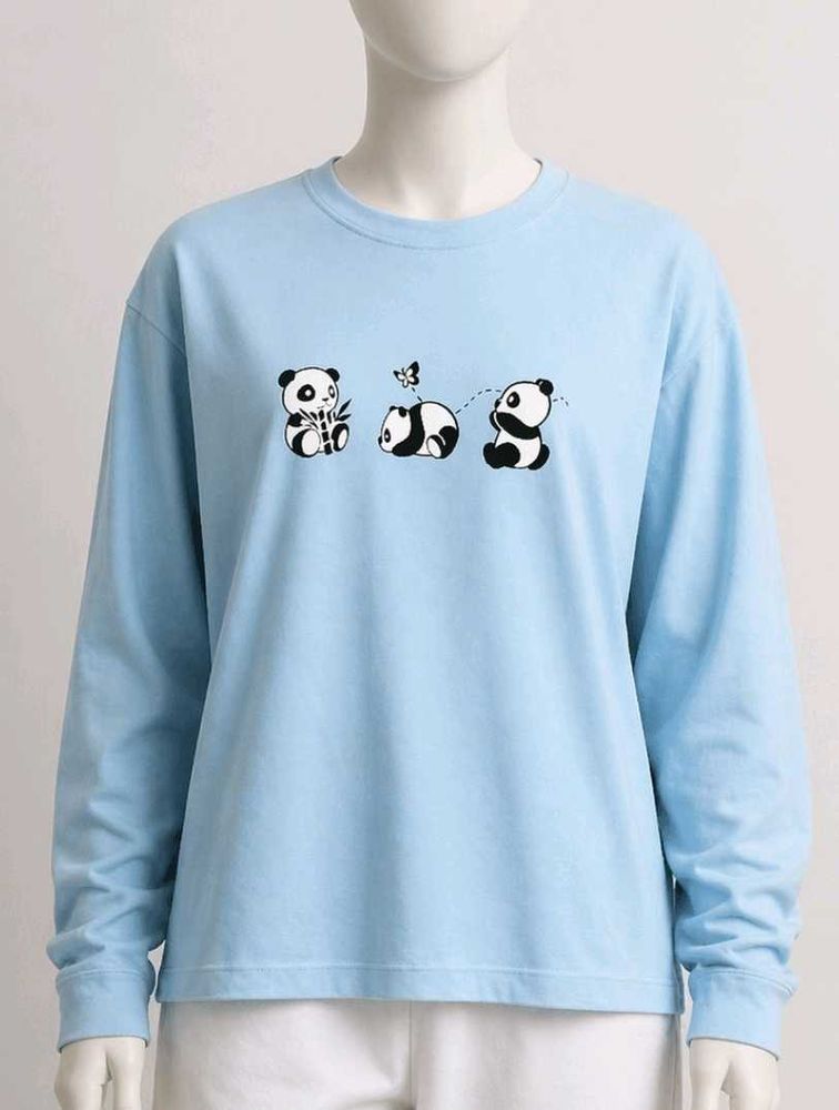 Cute Panda Long Sleeve Top