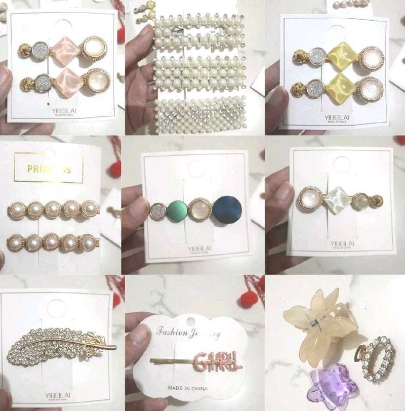 Set of Chic Hair Clips &amp; Barrettes