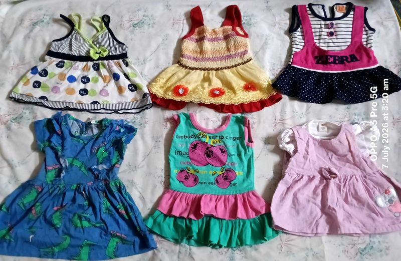 Baby frocks 0 - 6 months.