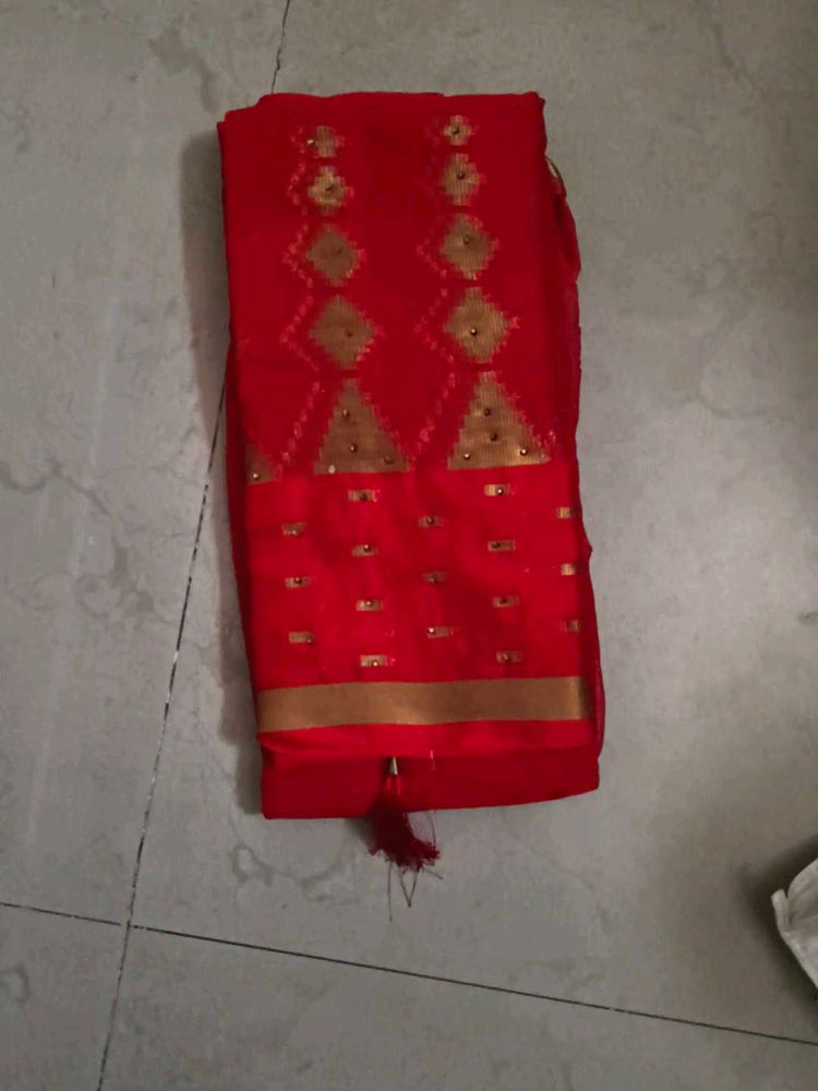 Elegant Red Saree