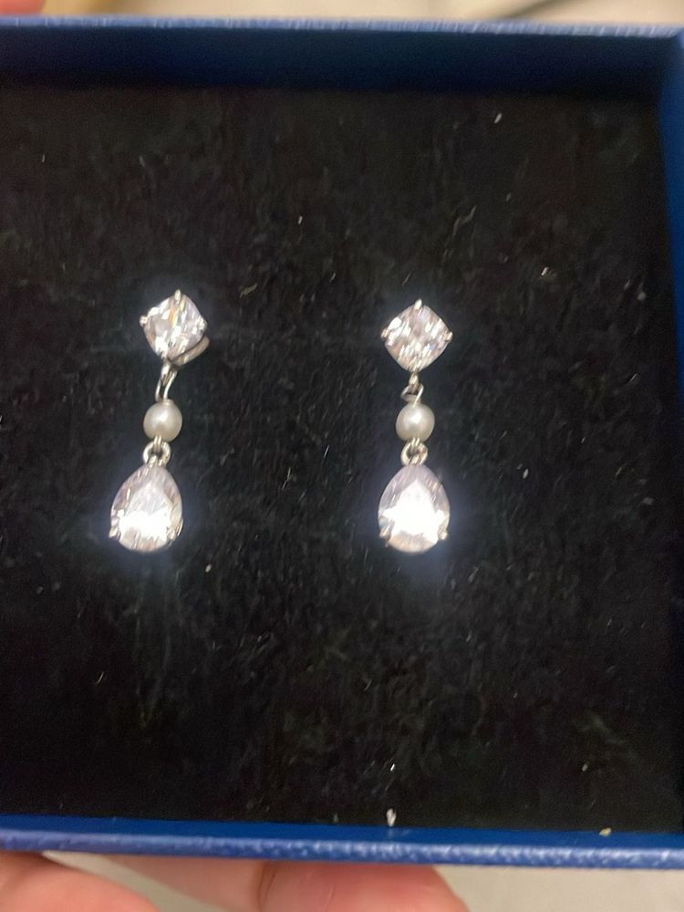 Delicate earrings, 92.5 silver