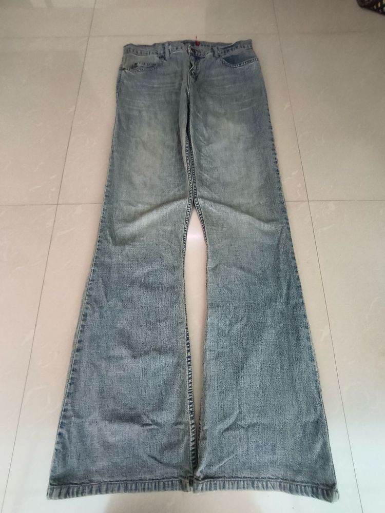 Y2K Mens  Flare Jeans