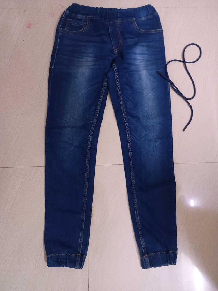 Blue Denim Jogger Jeans