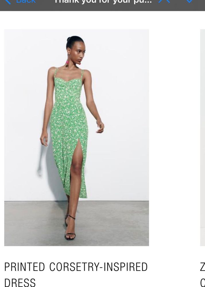 zara printed corsetry inspired Dress