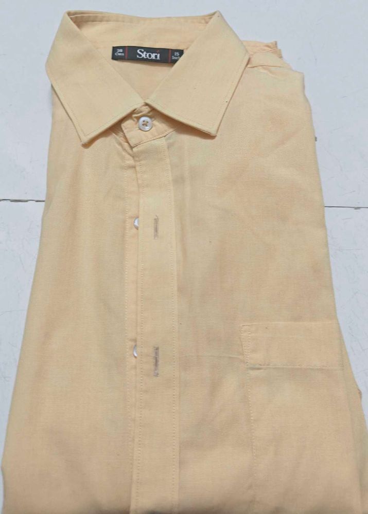 Men's Light Yellow Classic Shirt