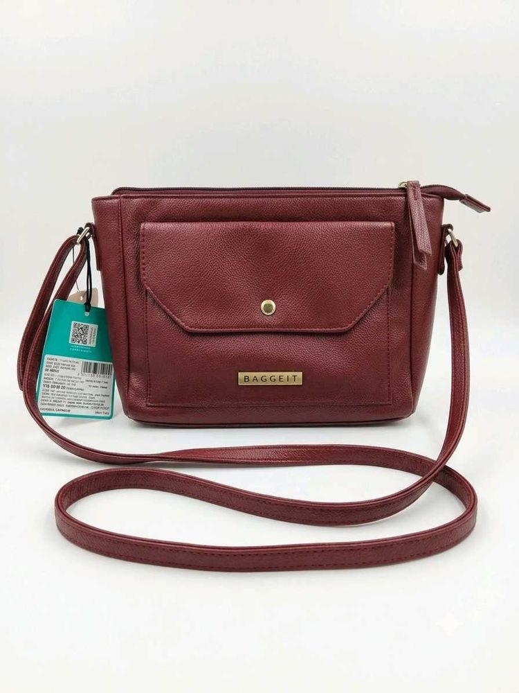 Maroon Crossbody Handbag
