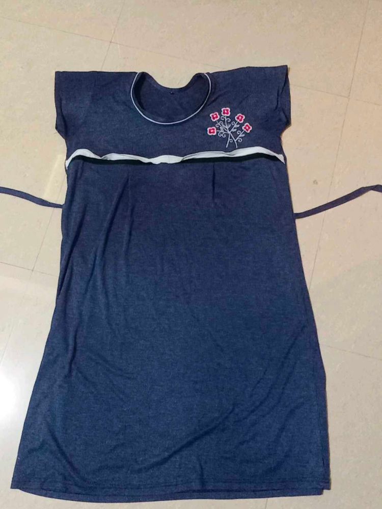 Comfortable Navy Blue Nightgown