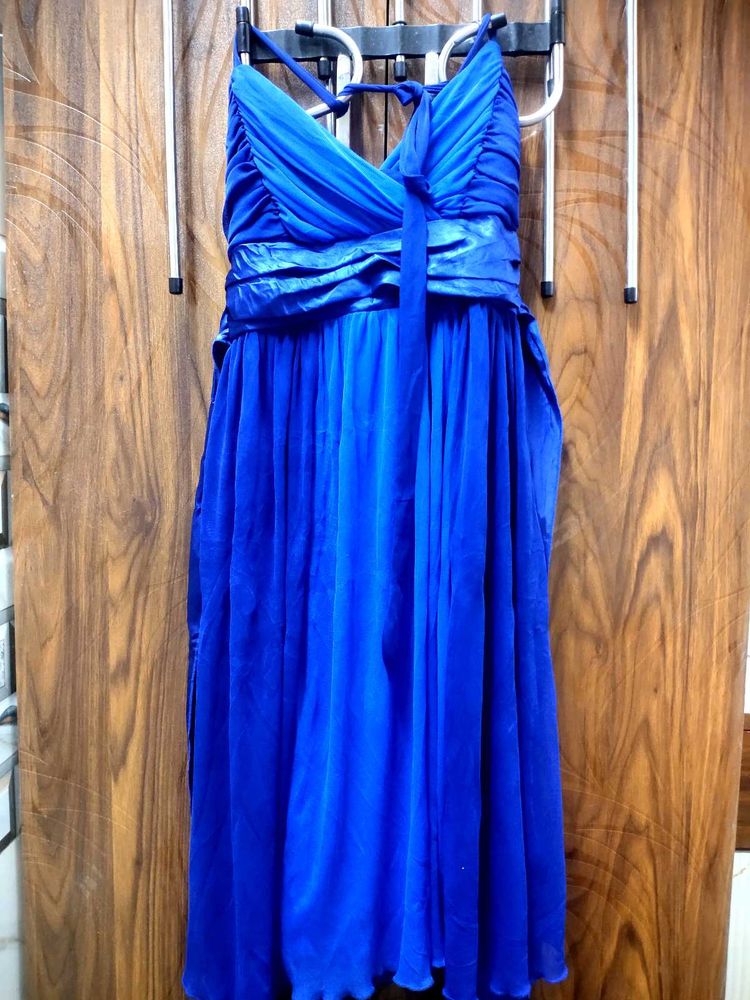 Royal Blue Chiffon Dress