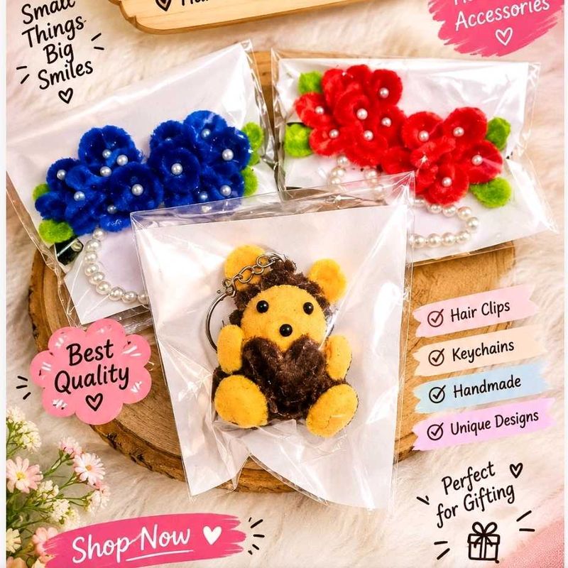 Handmade Hair Clips &amp; Keychains