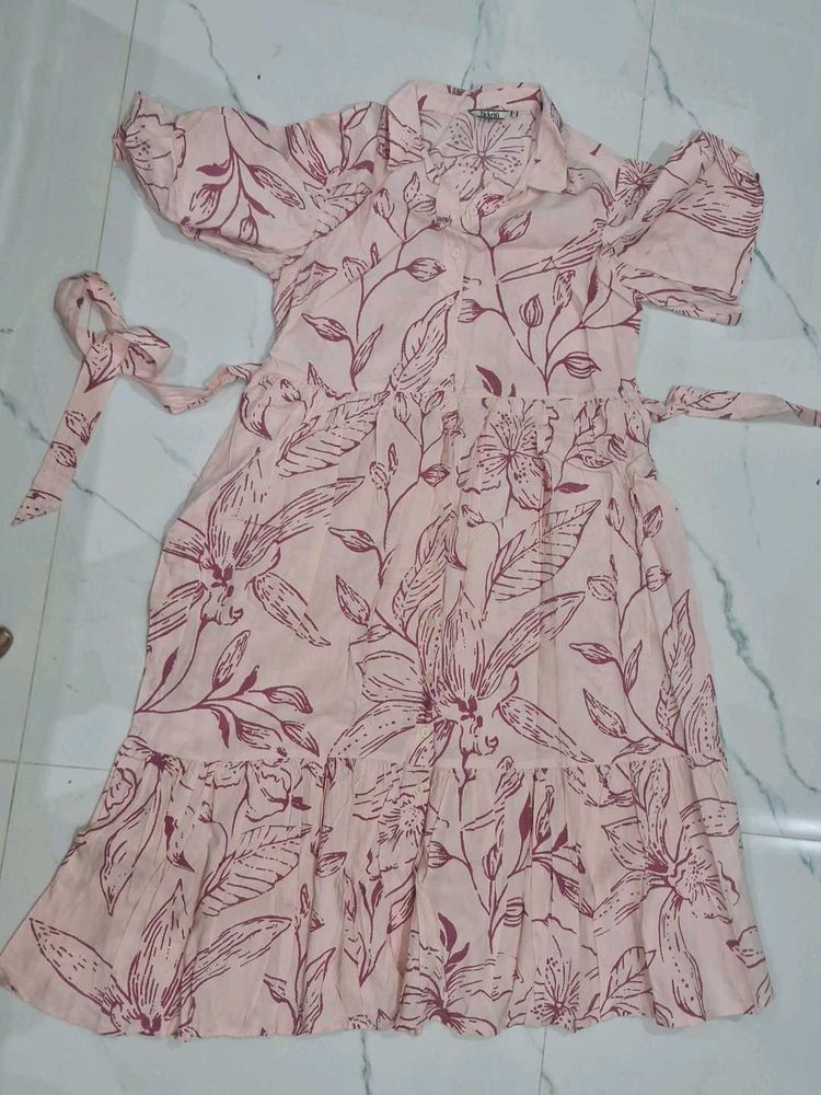 pink and magenta frock
