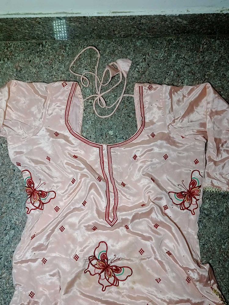 silk palazzo kurti set