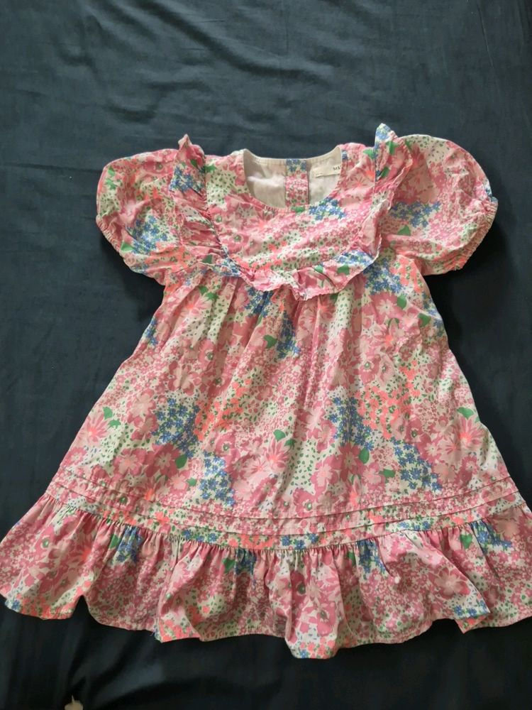 Pink Floral Girls DRESS (2-4 Years )