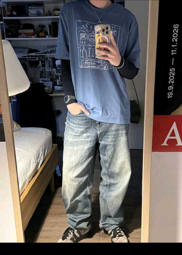 Baggy Blue Wash Denim Jeans