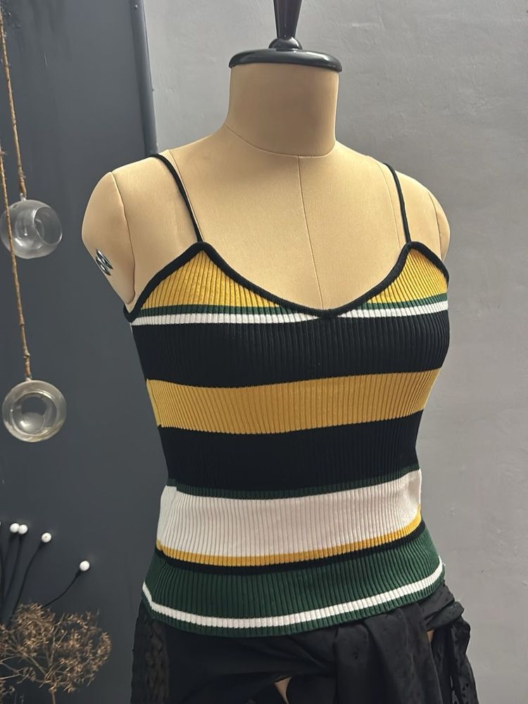 Striped Knit Cami Top