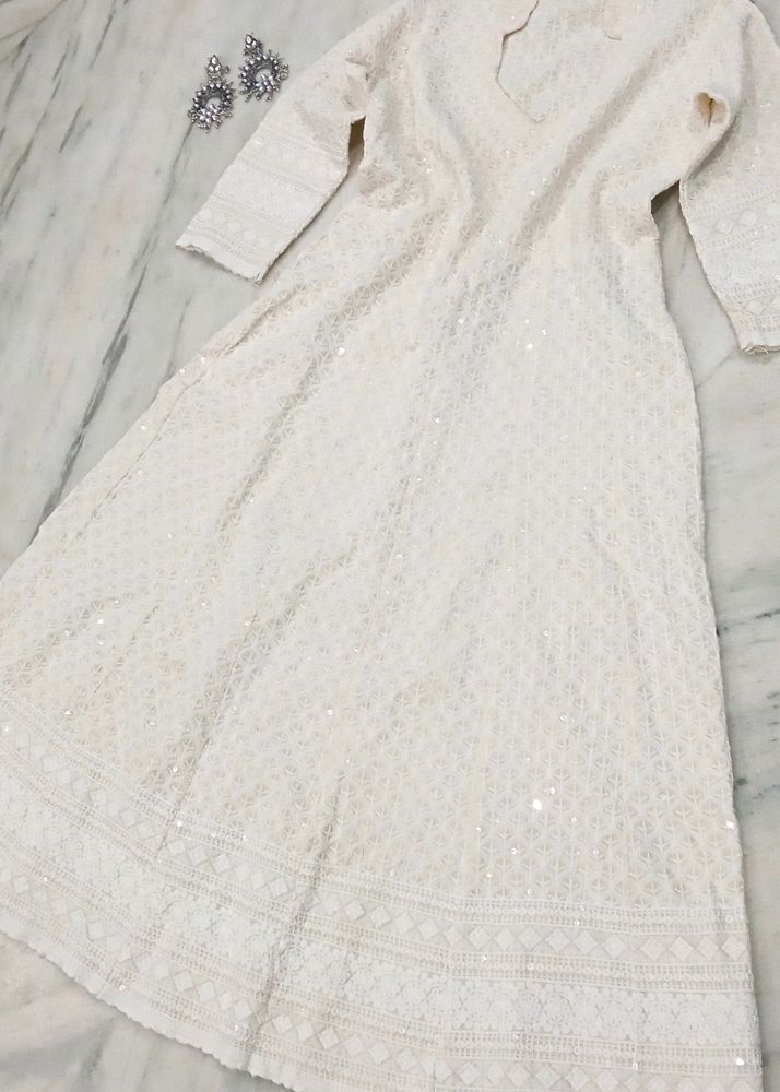 Aline Off White Kurti