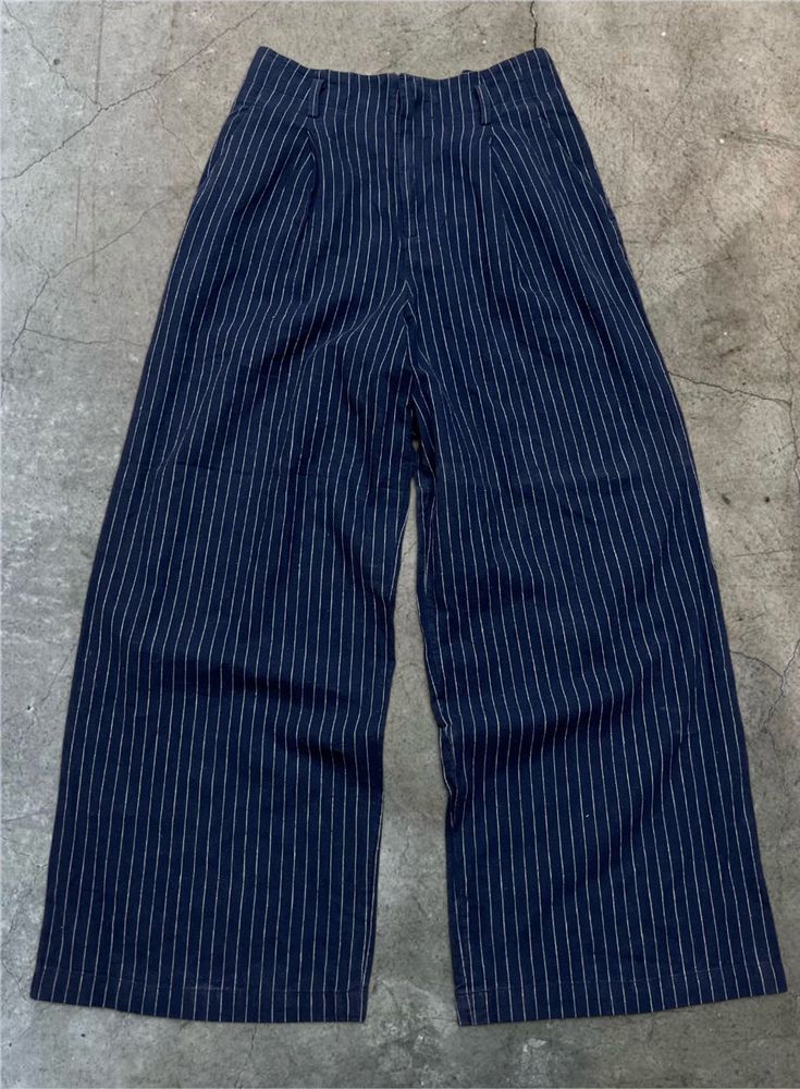 Uniqlo Striped Wide-Leg Pants