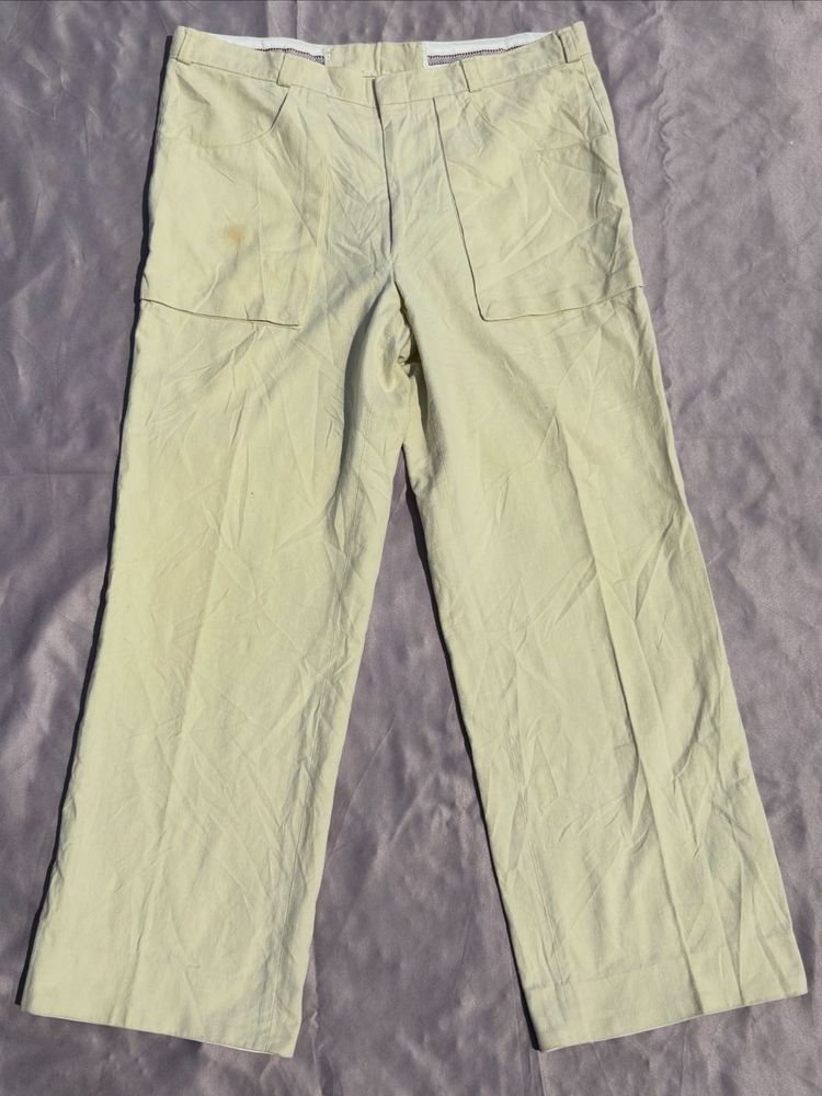 Light Yellow Wide Leg Pants