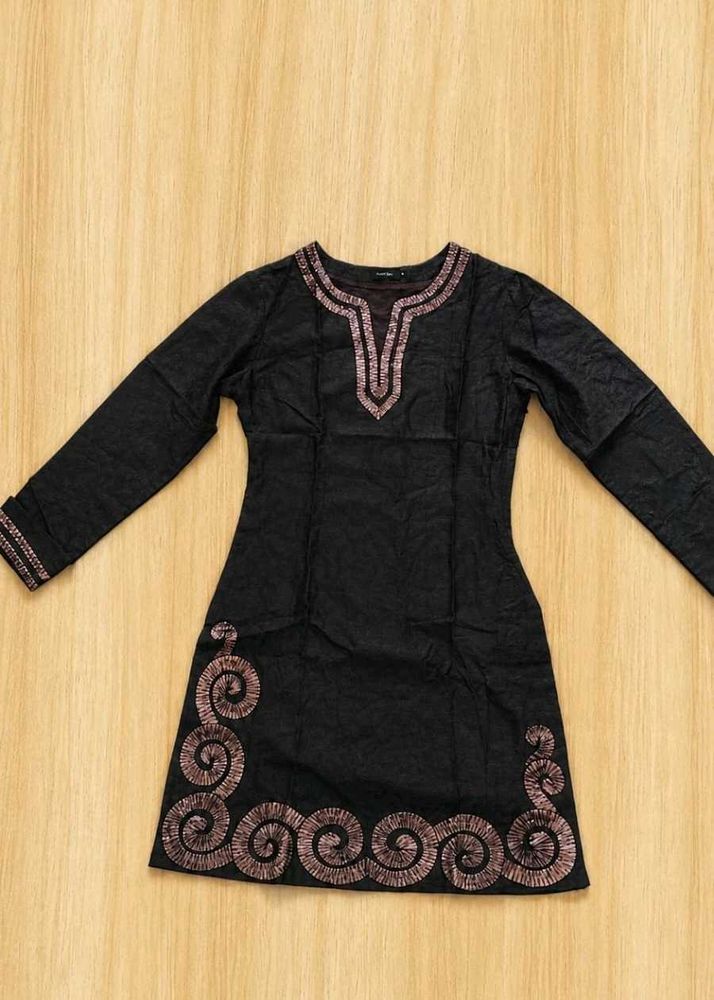 Embellished Black Kurti