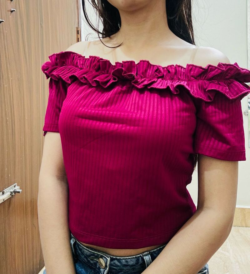 Deep Red Color Top