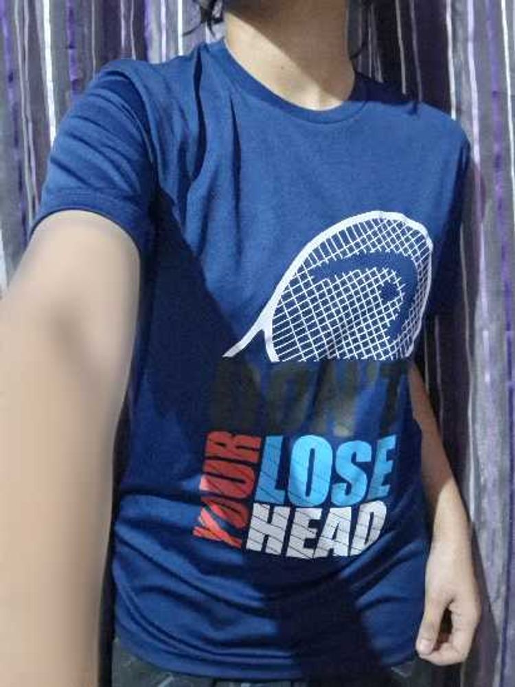 Women's Navy Blue Graphic T-Shirt