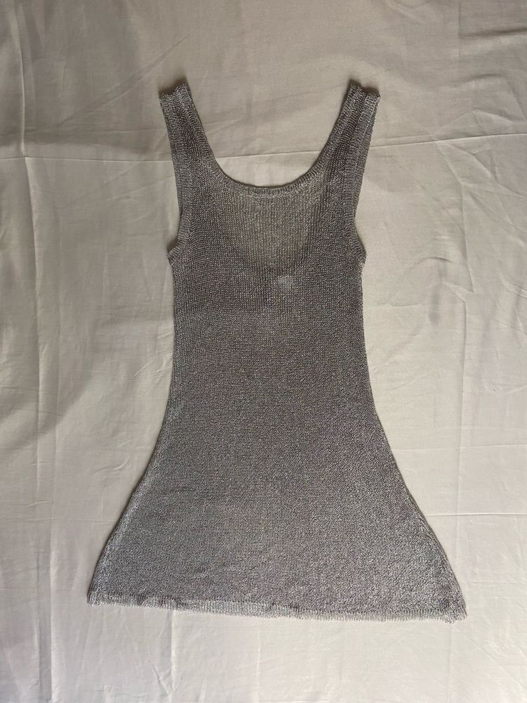 H&amp;M Sparkly Silver Mini Dress 🩶