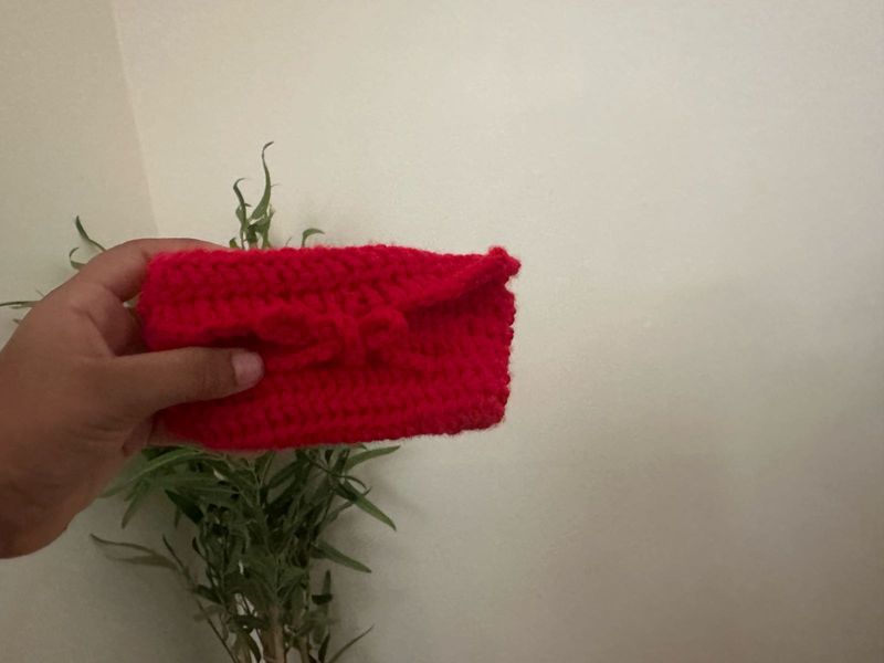 Handmade Red Crochet Clutch
