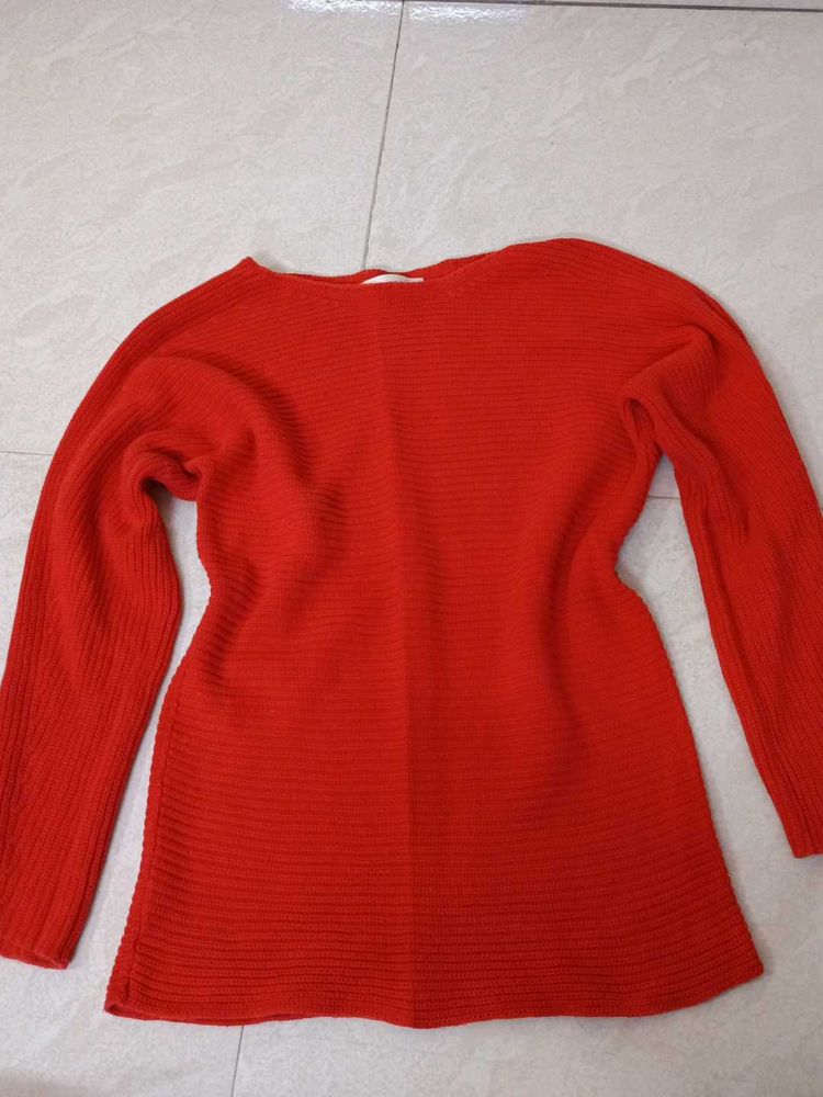 Red Knit Top
