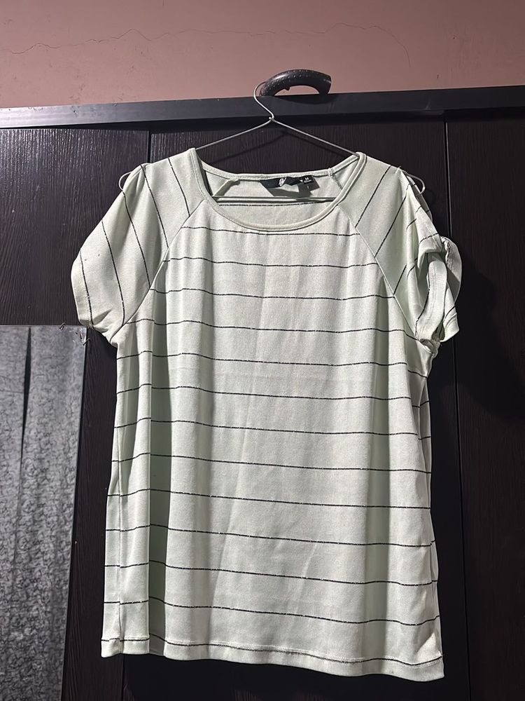 Striped, Short Sleeve Top