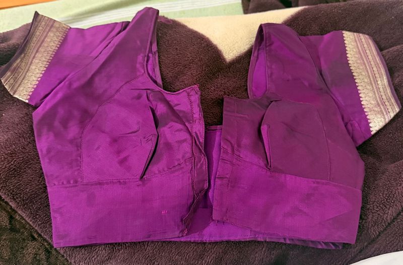 Vibrant Purple Silk Blouse