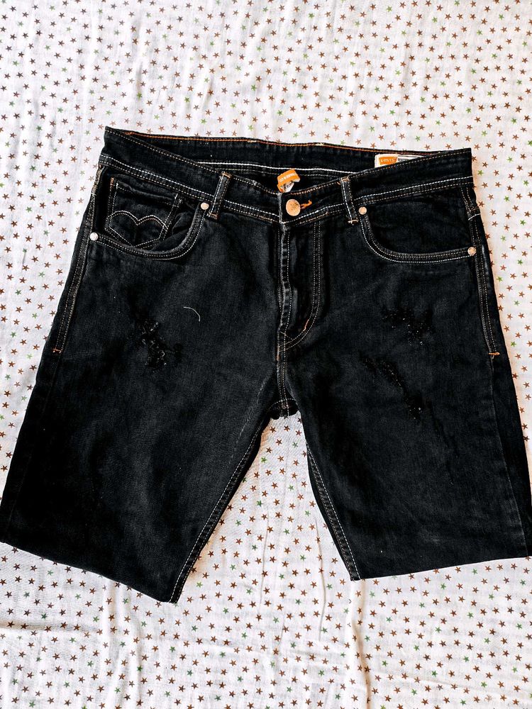 women's Black Denim Shorts